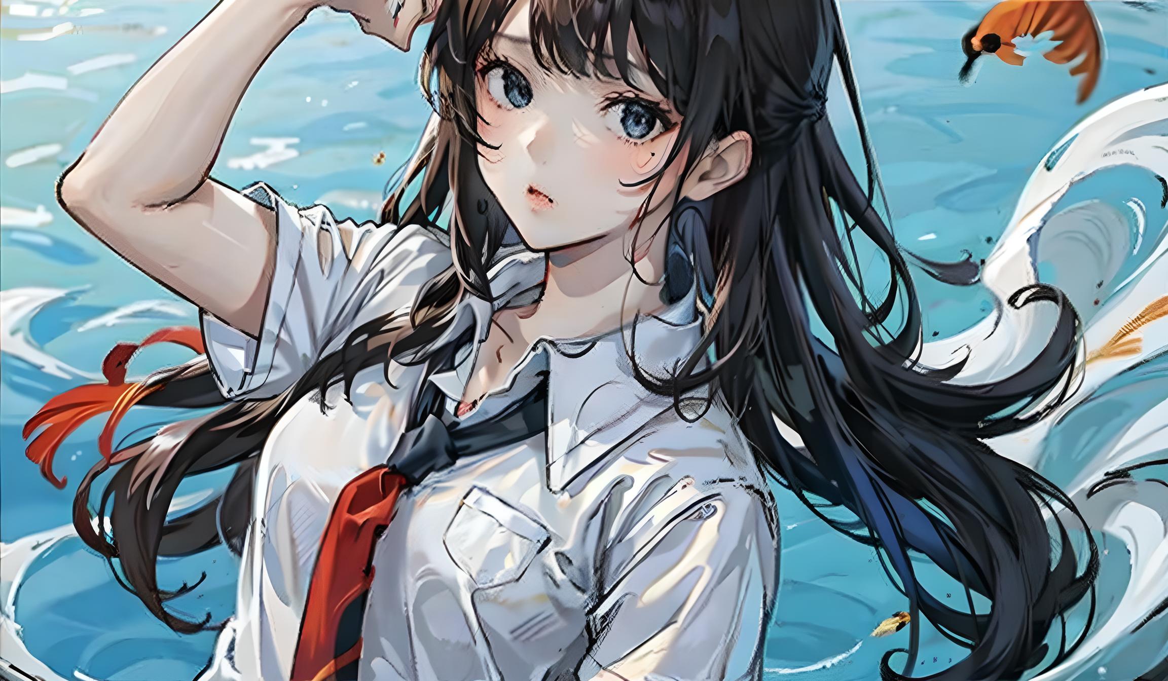 海里的少女