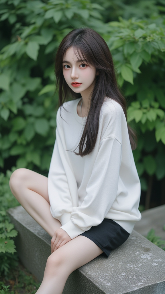 白色T恤女孩