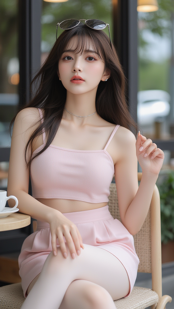 散发女孩
