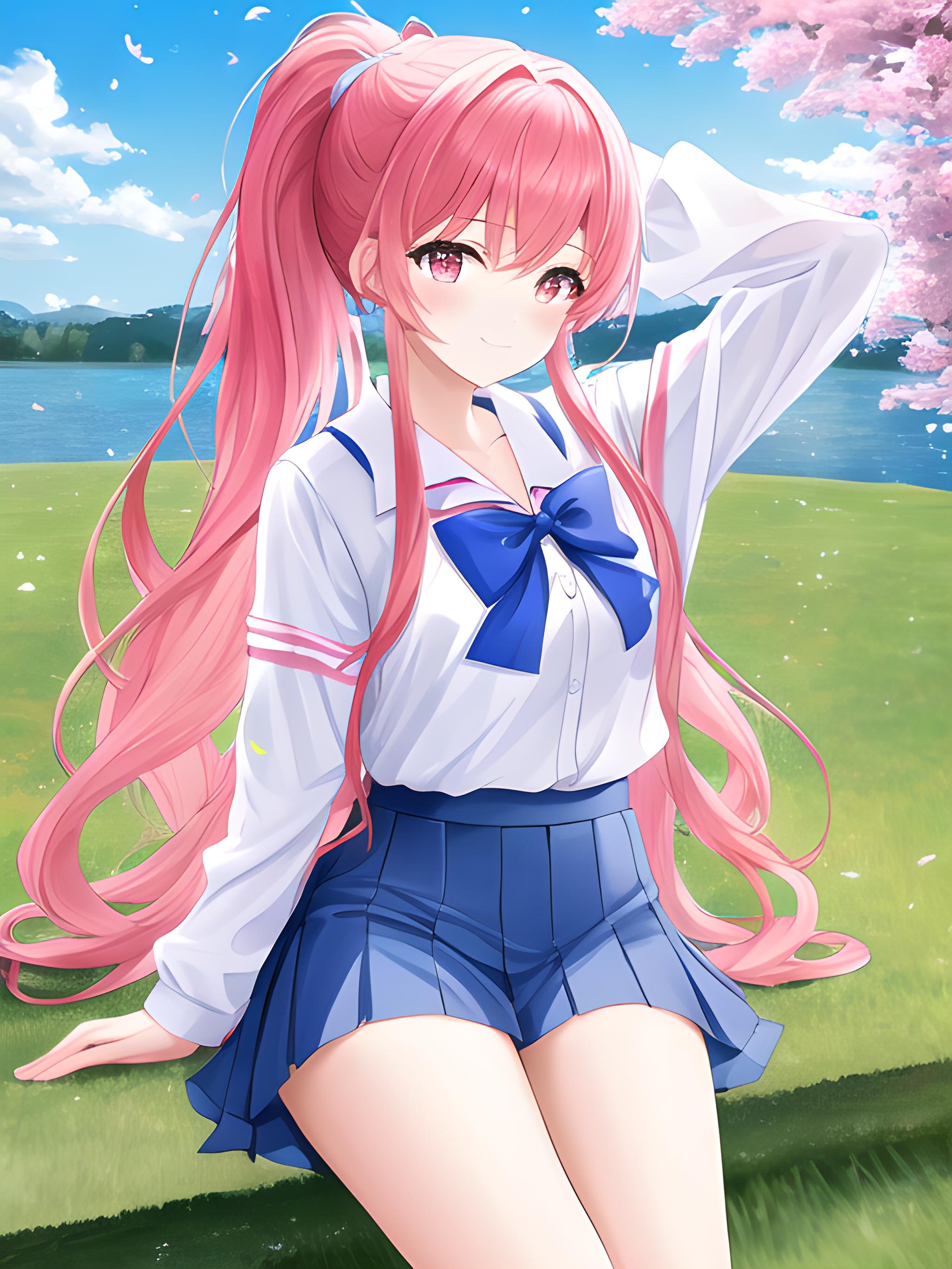双马尾美少女