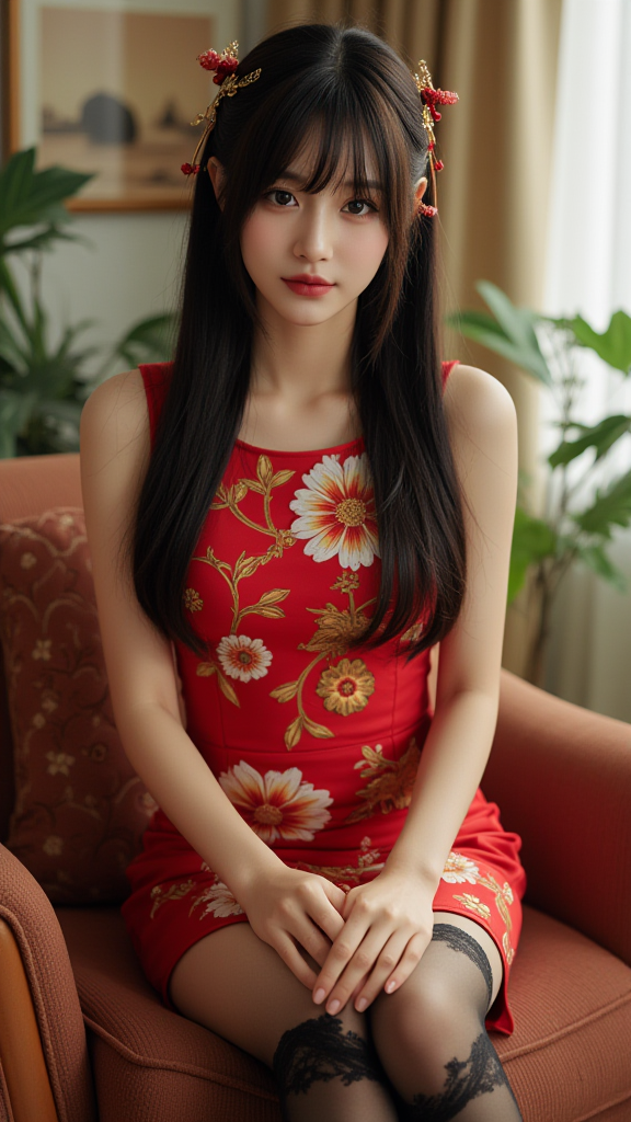吊带裙女孩