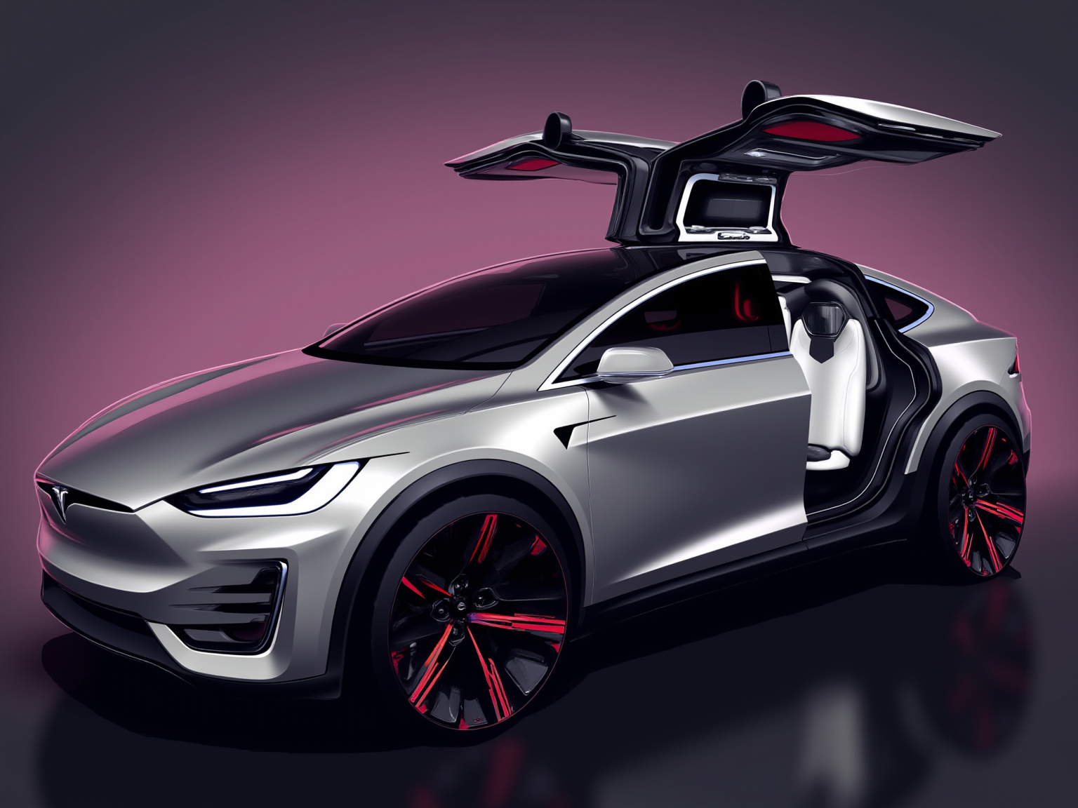 2D渲染-Tesla Model X