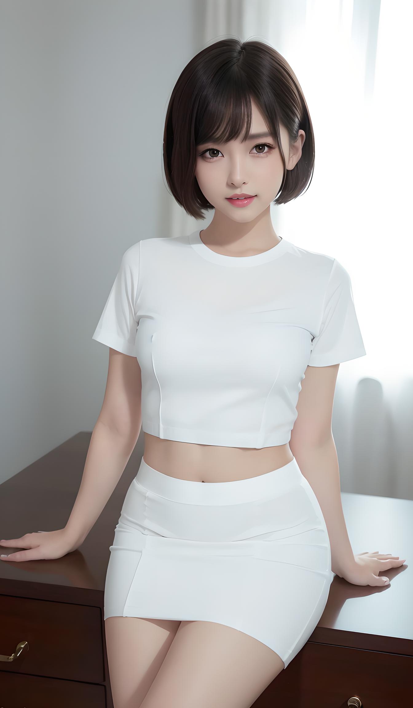 白衣女