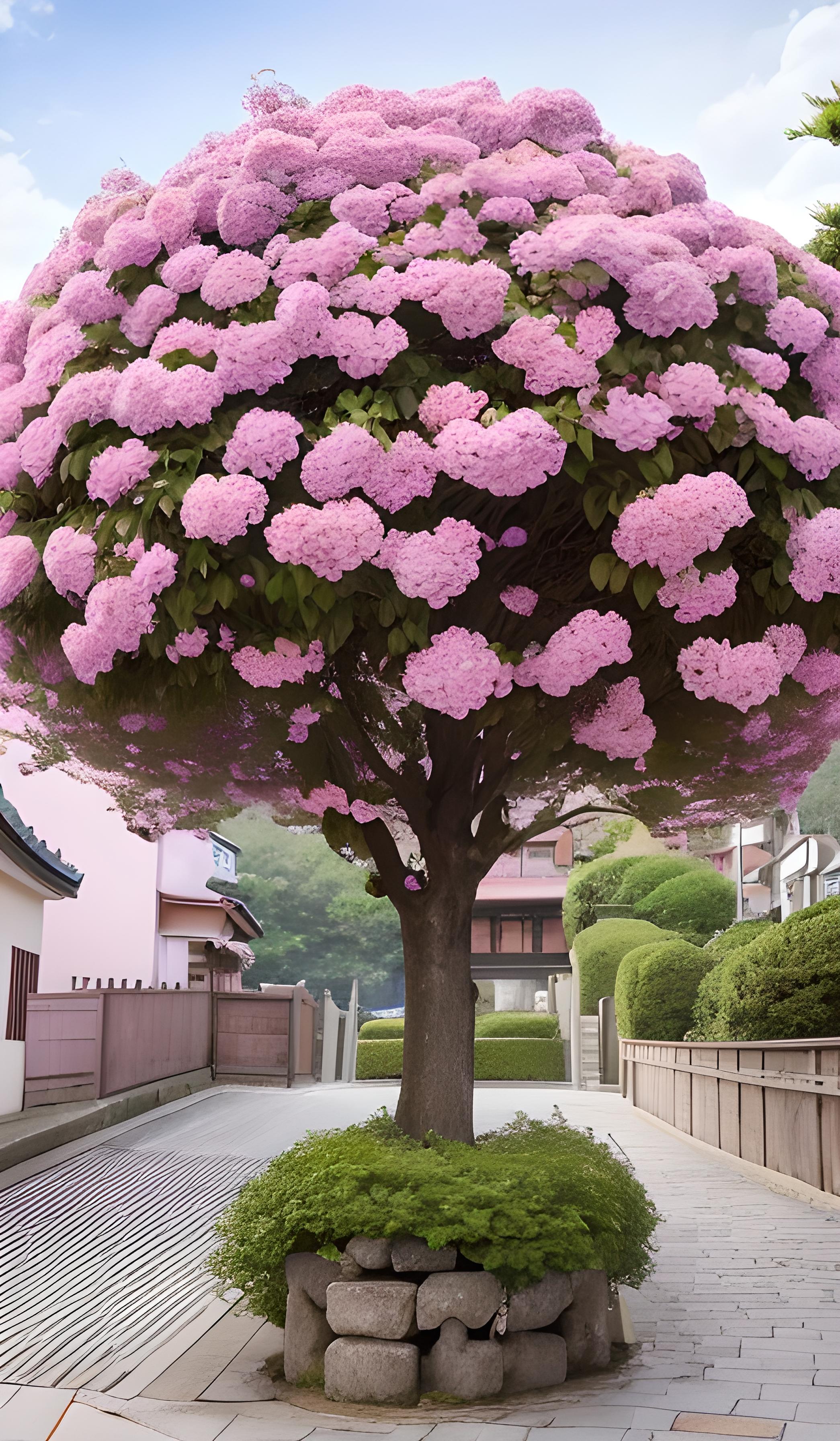 粉色花树