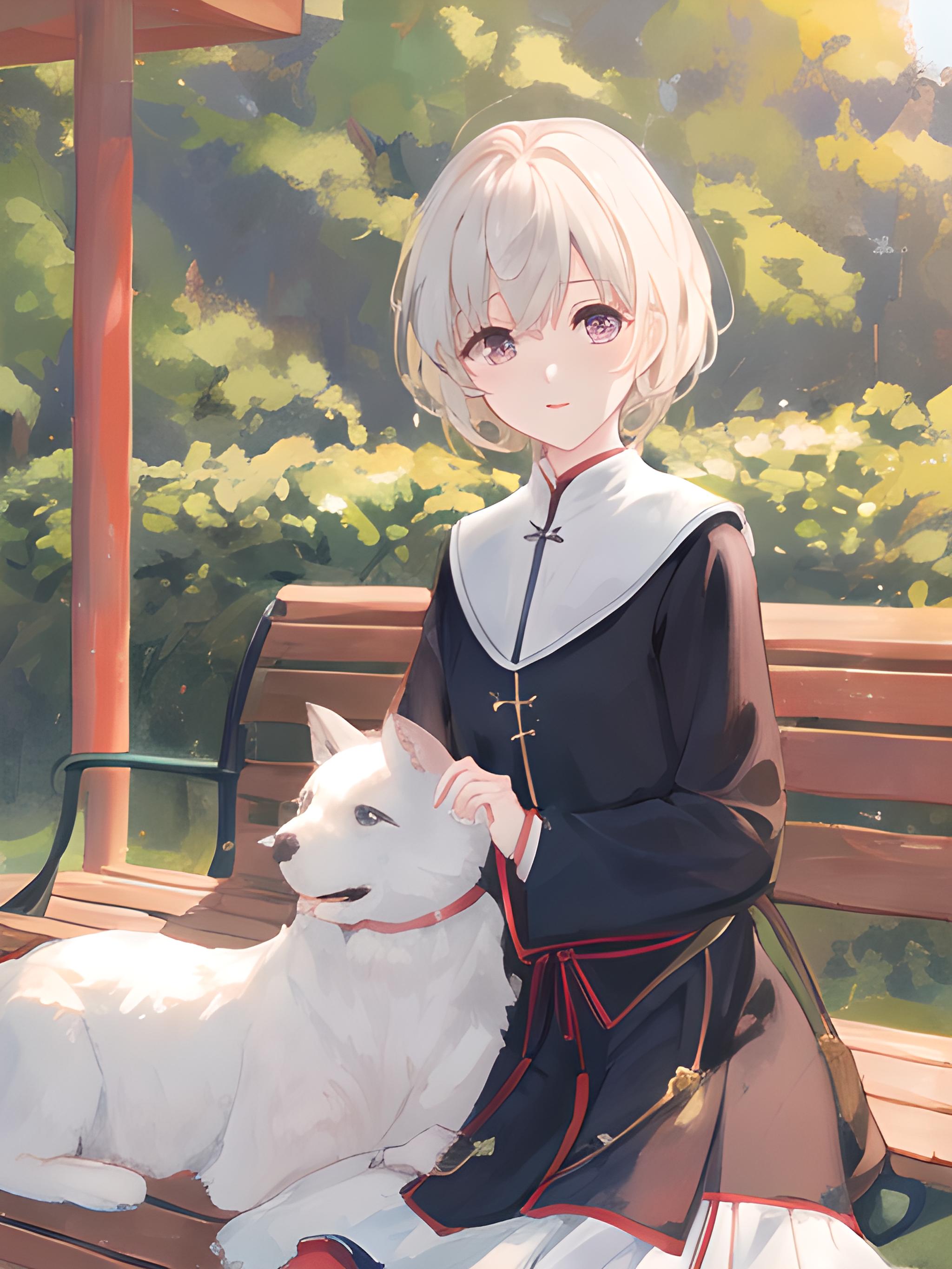 白｜狗犬与少女