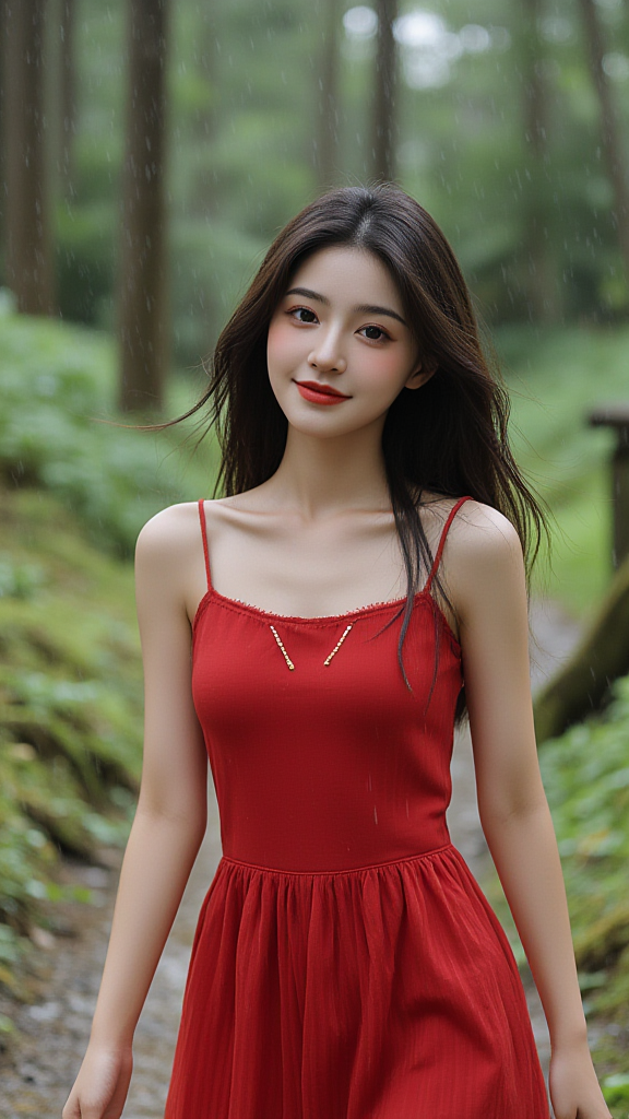 吊带裙女孩
