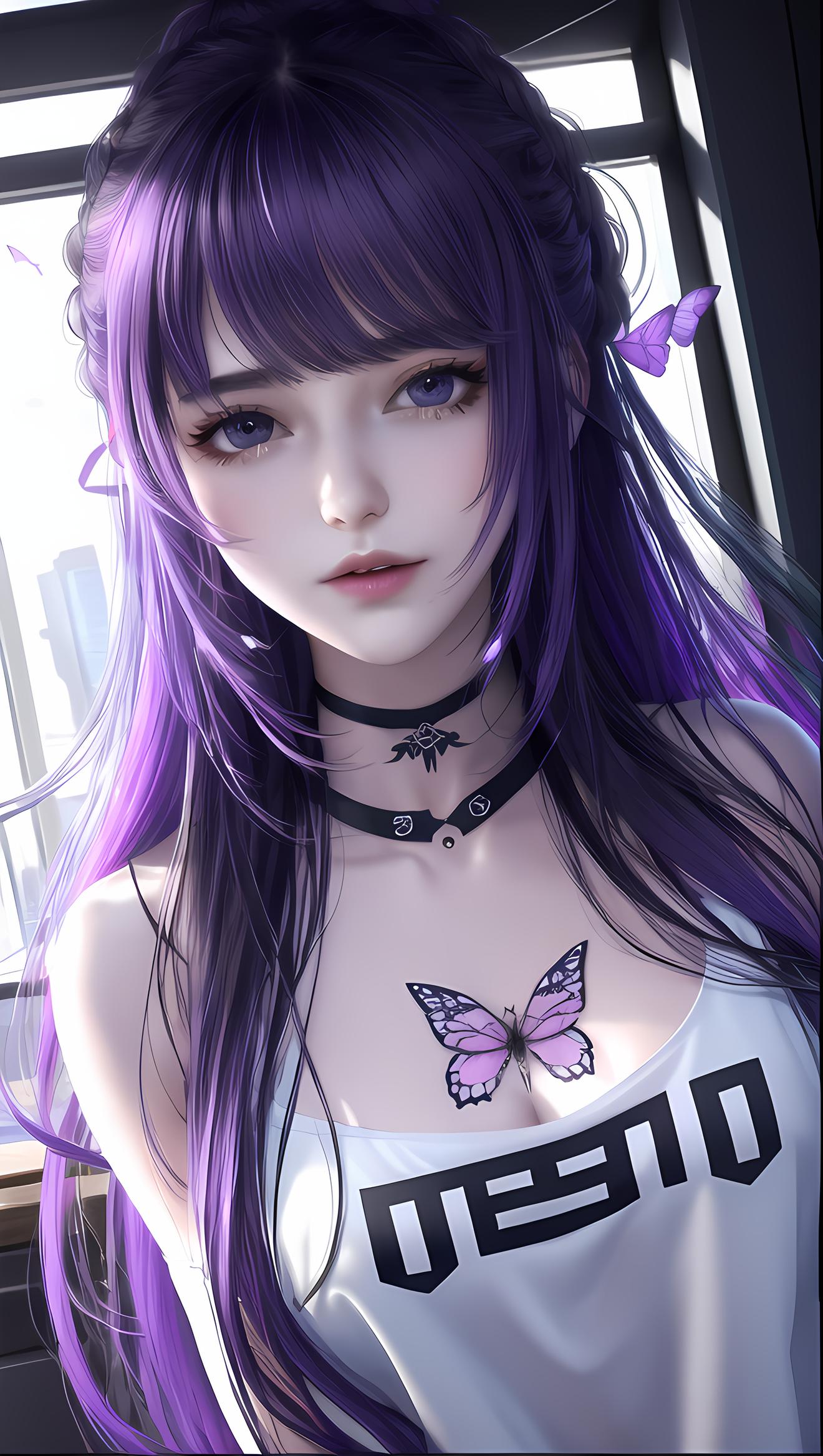 紫发美女
