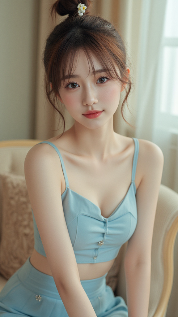 丸子头女孩