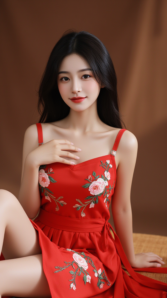吊带裙女孩