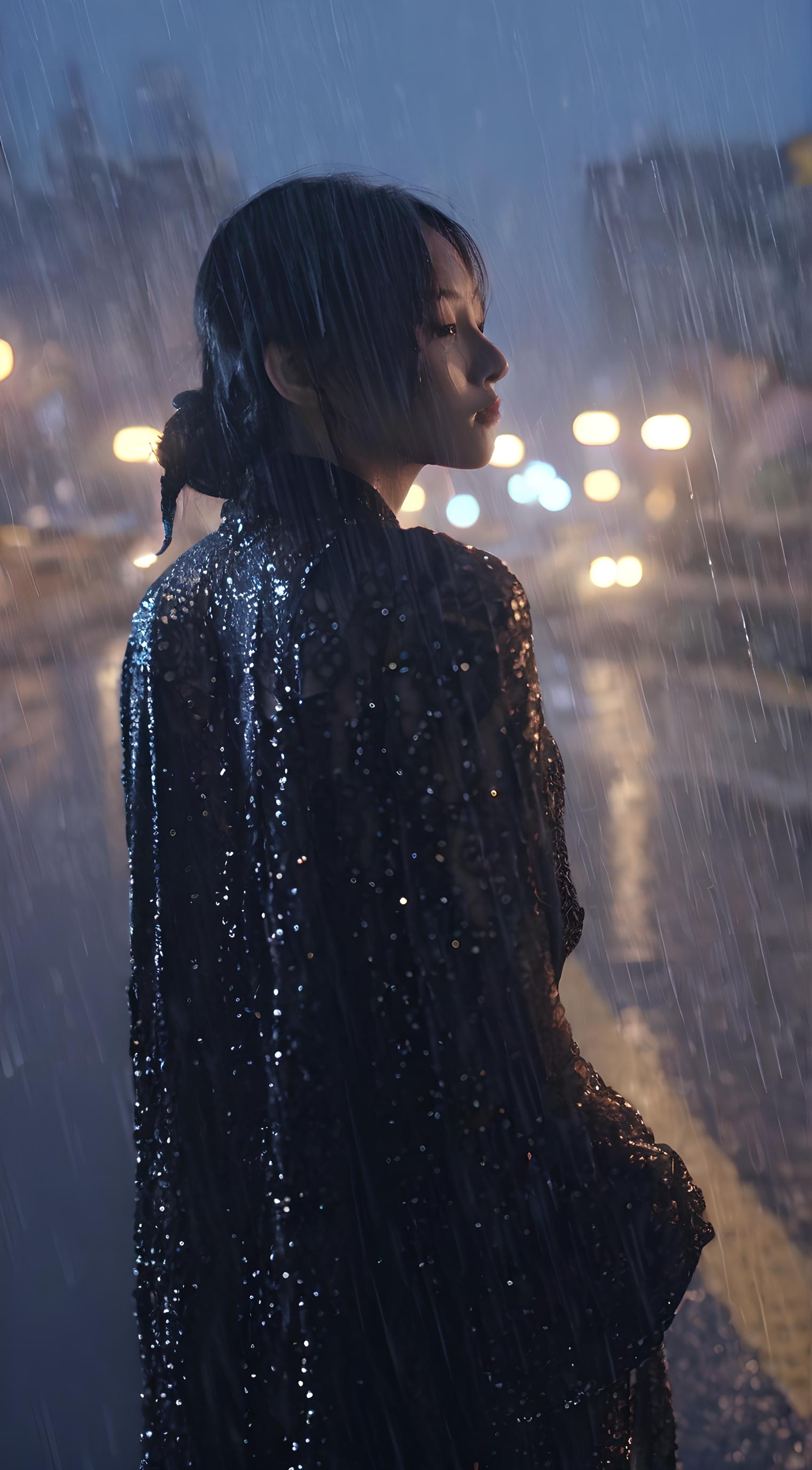 雨夜美女