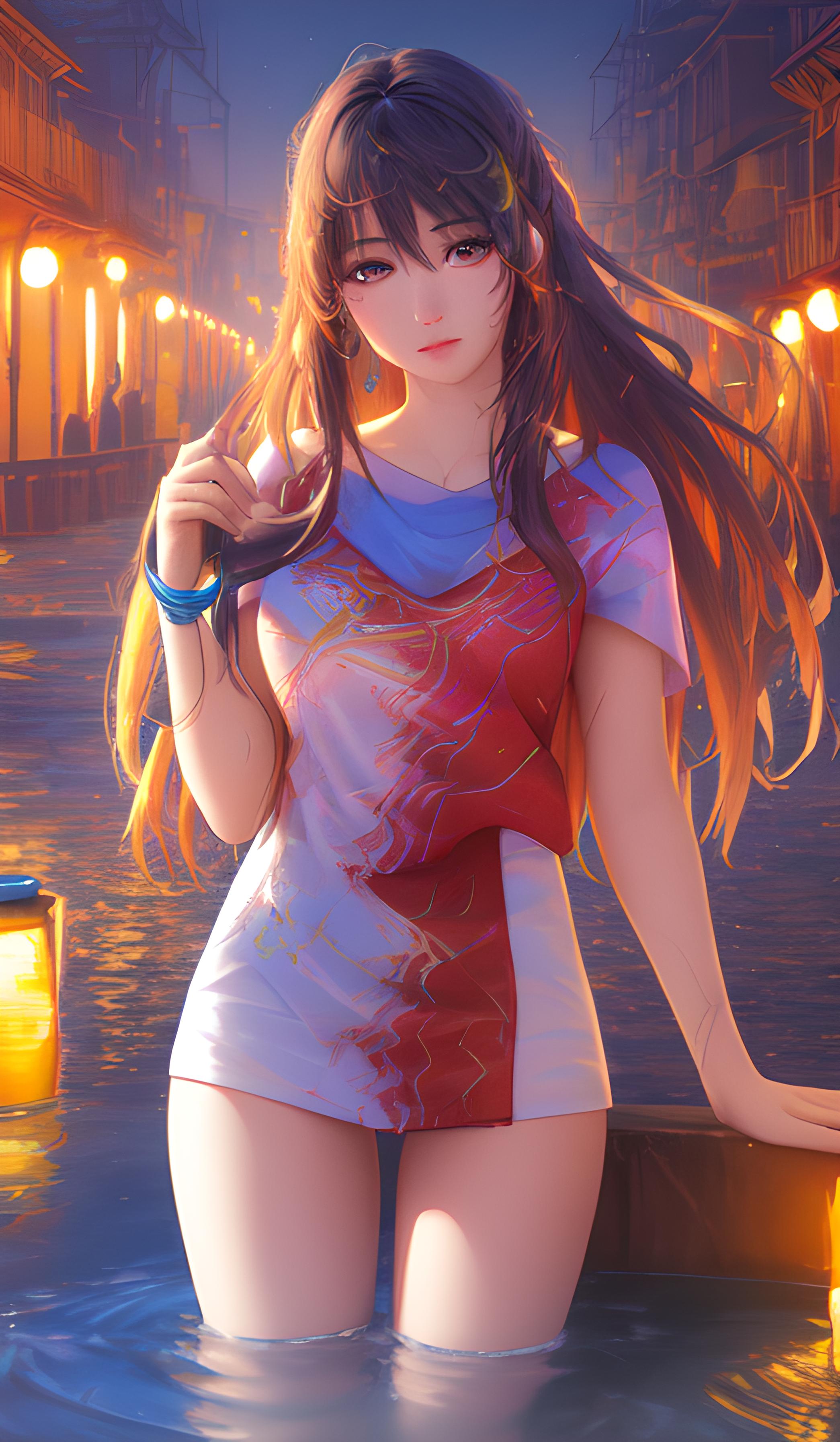 水城，少女