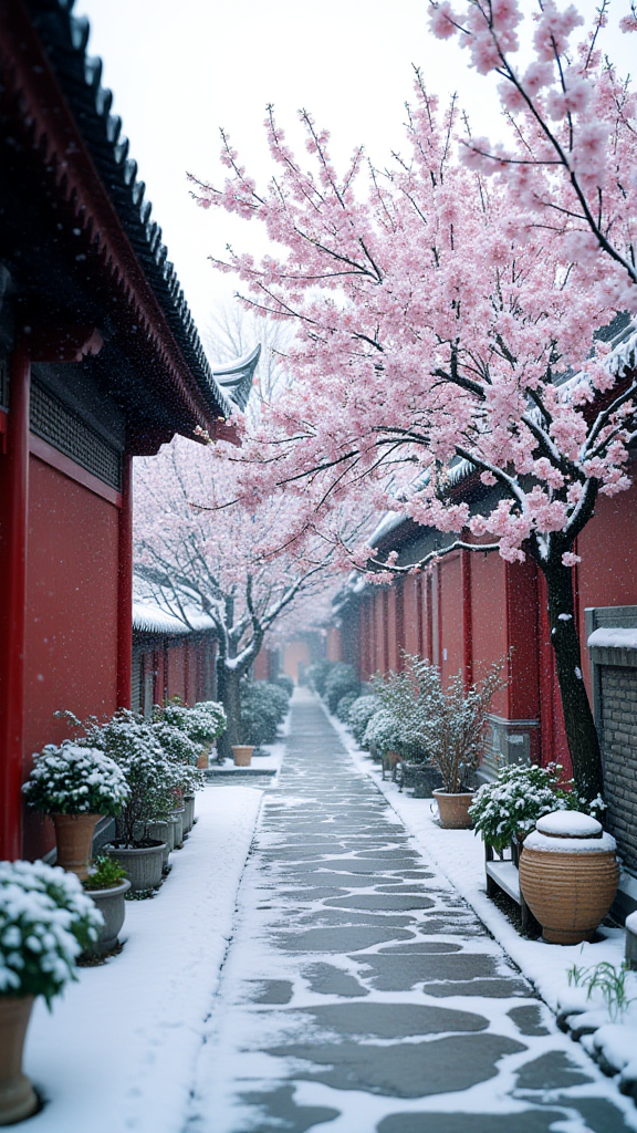 庭院梅花雪