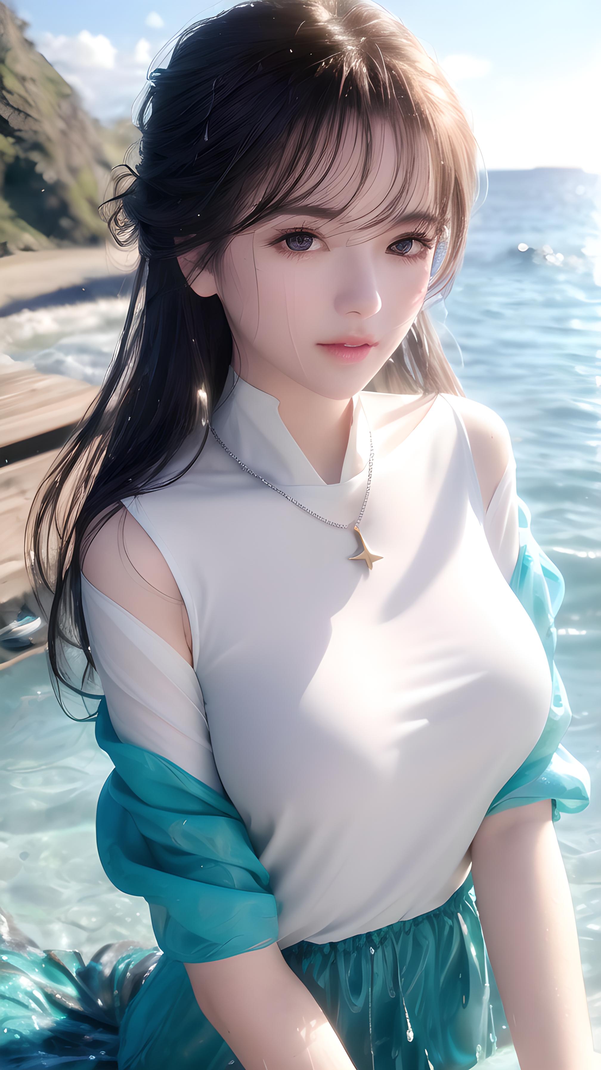 海滩少女