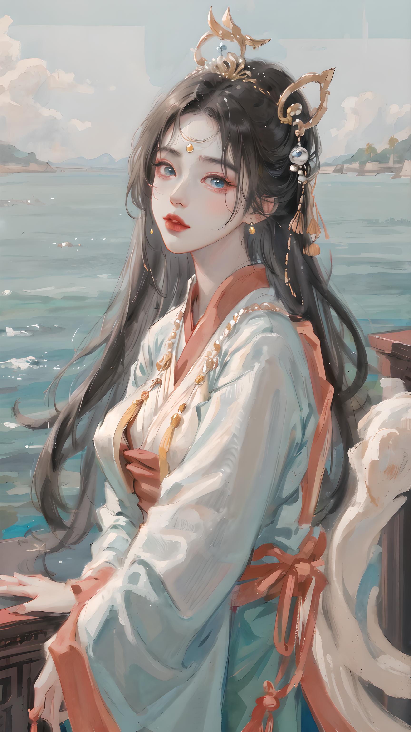 海边美女