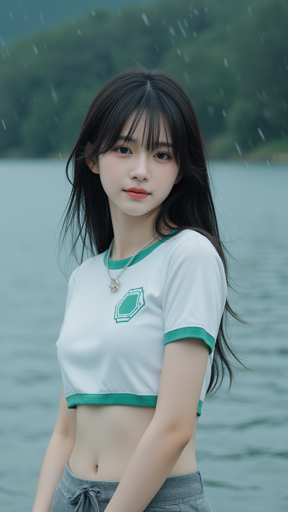 湖边