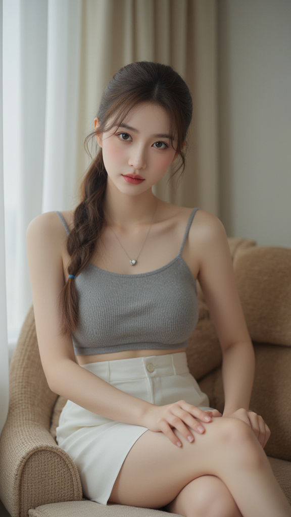 麻花辫子女孩
