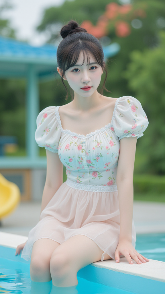 雪纺裙女孩