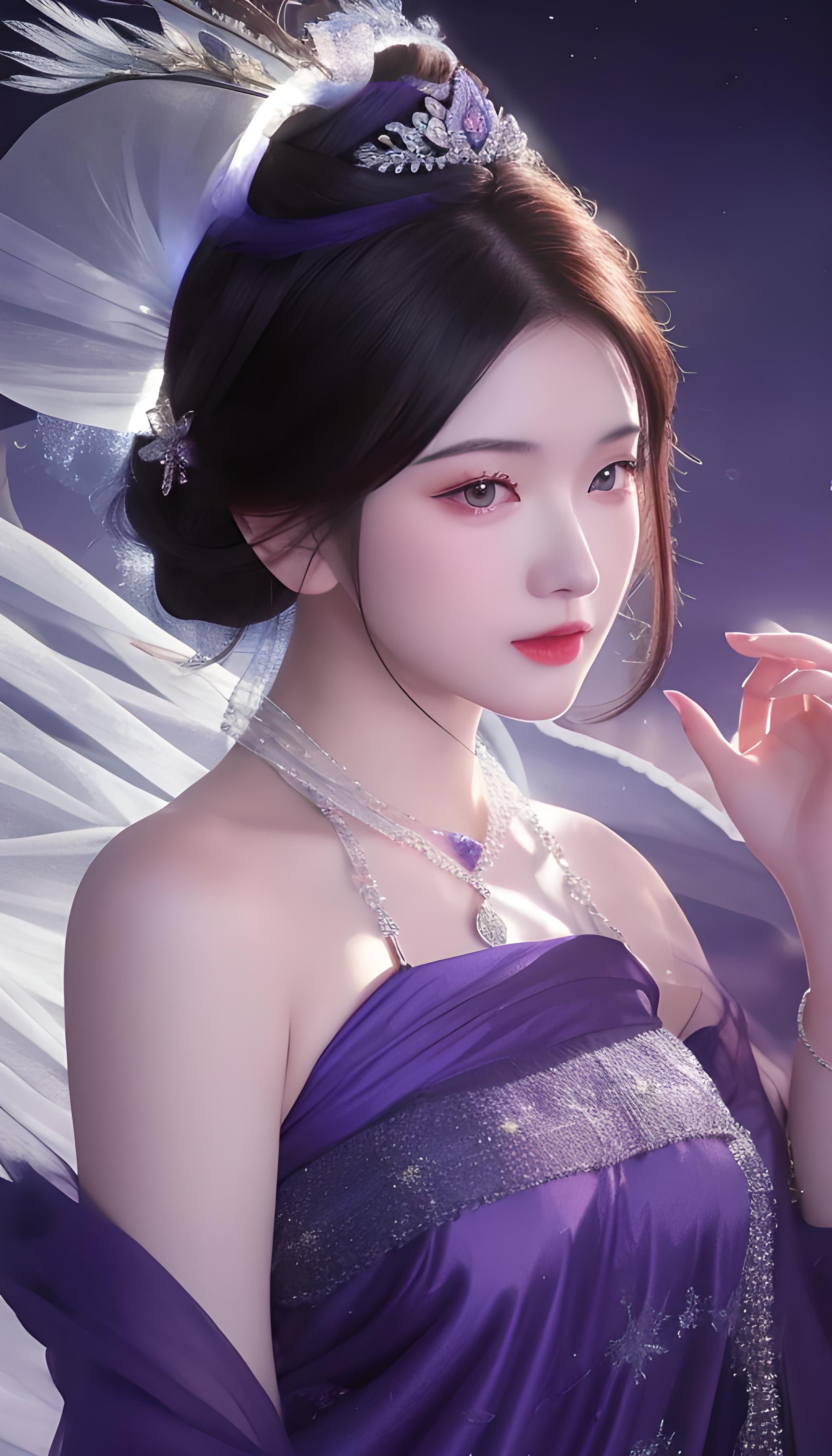 古风神秘秀丽丝绸裙