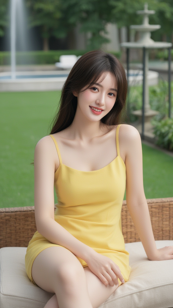 吊带裙女孩