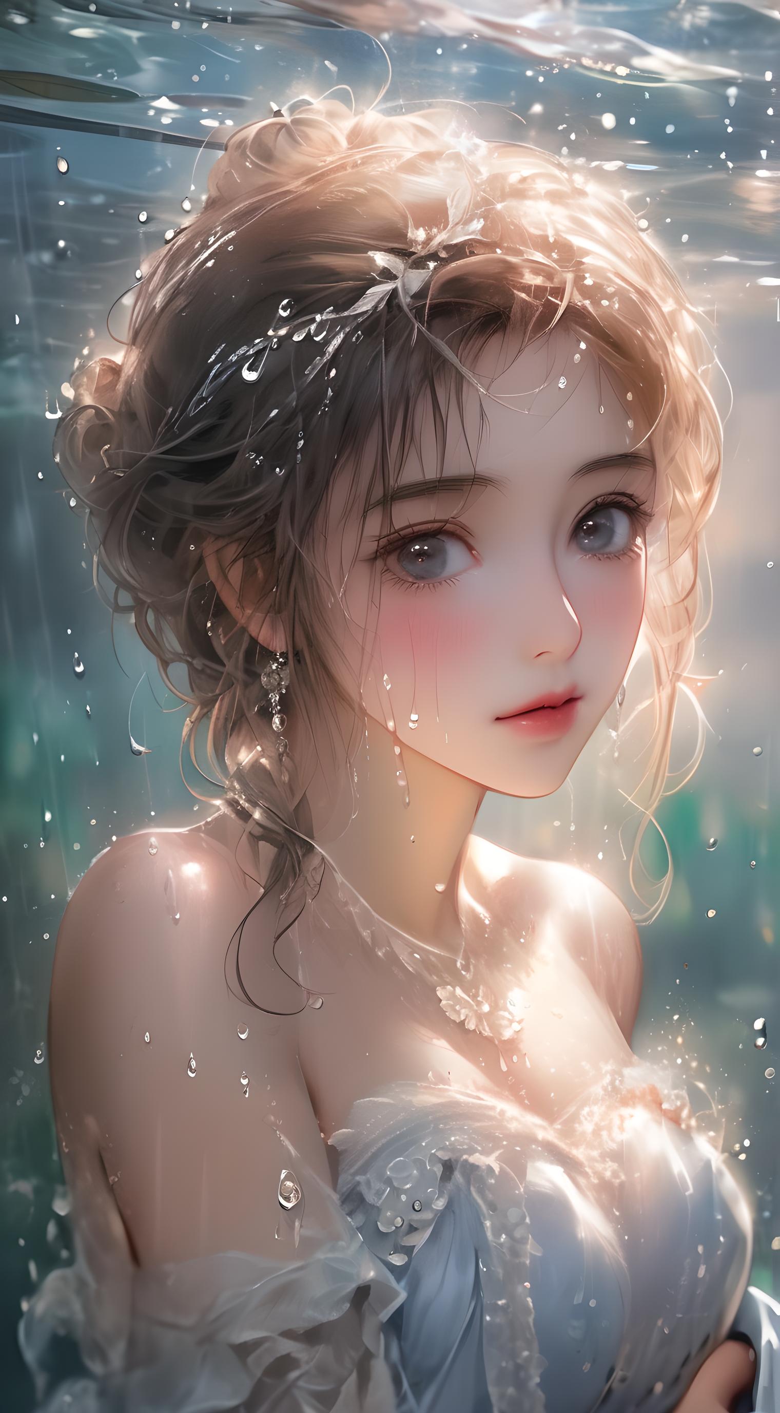 水下美女。