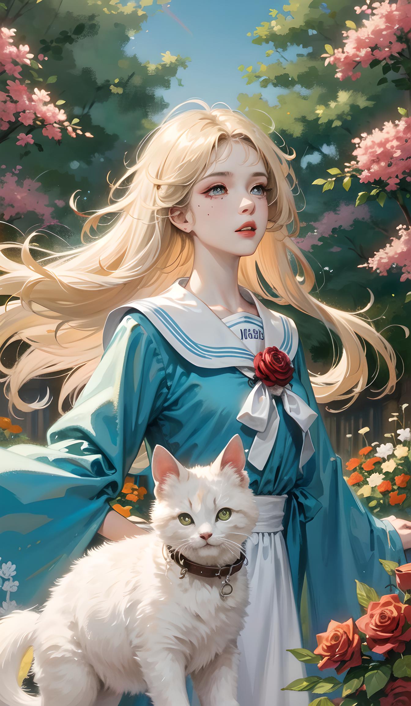 那个女孩和猫