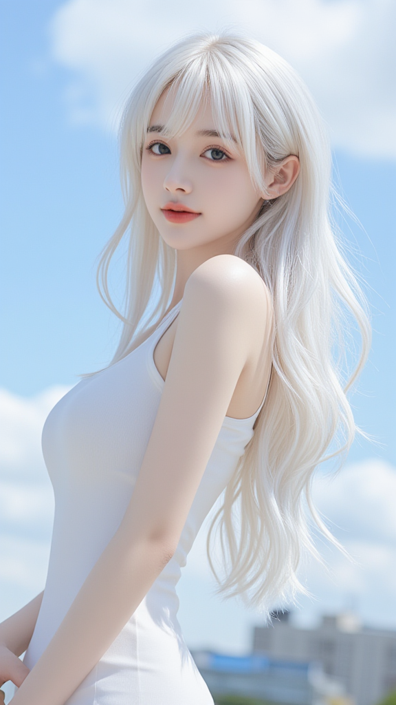 白色头发女孩