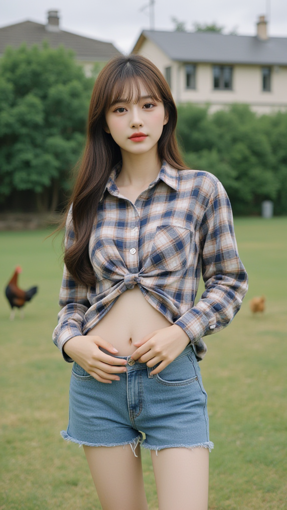 格子衫女孩