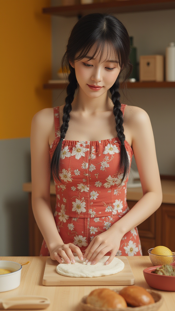 厨房里的女孩