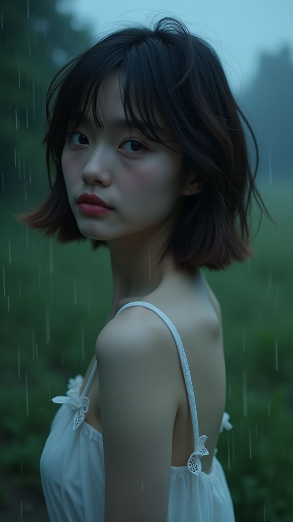 野外，雨水