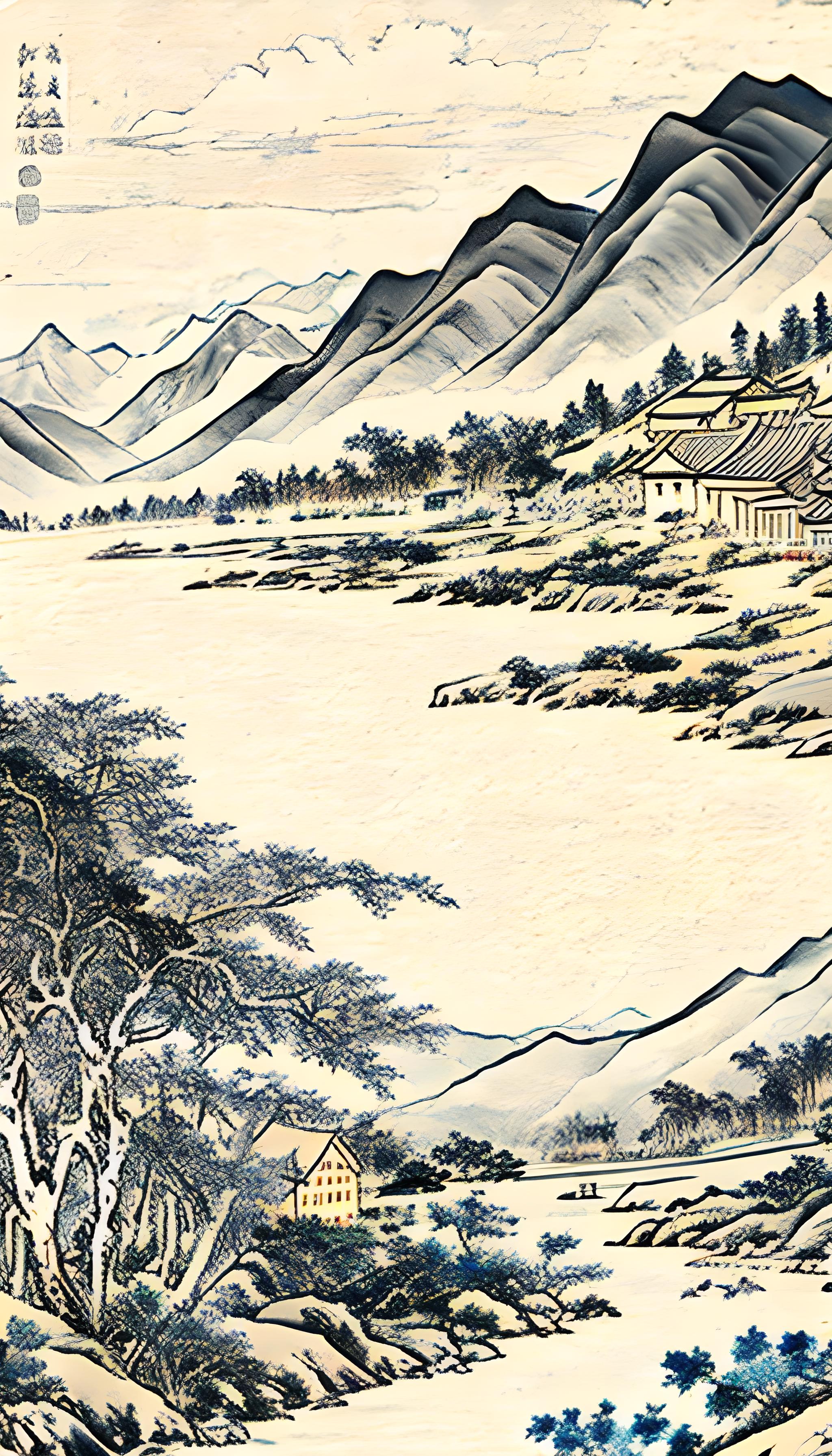 中国风山水