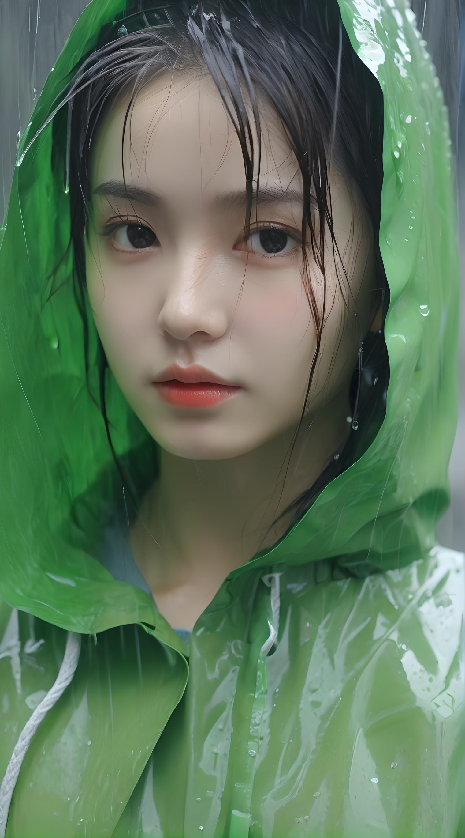 雨中美人