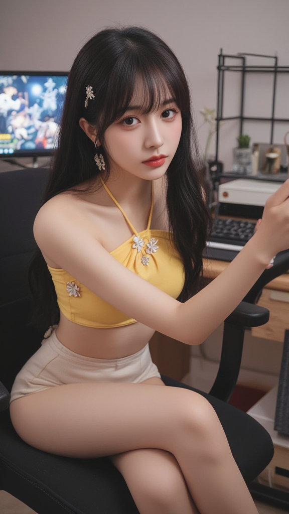 大眼睛的电竞女孩