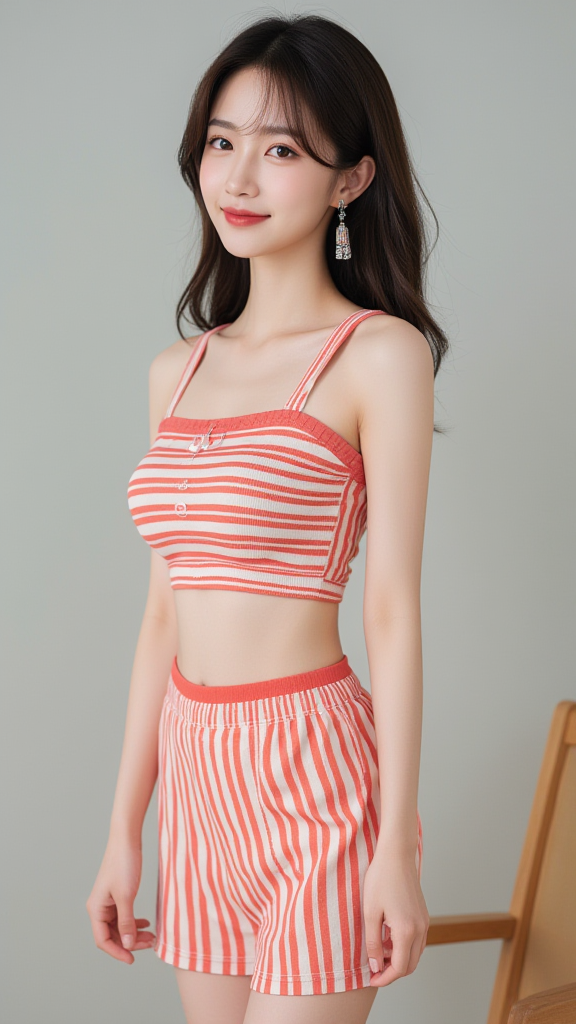 格子裙女孩