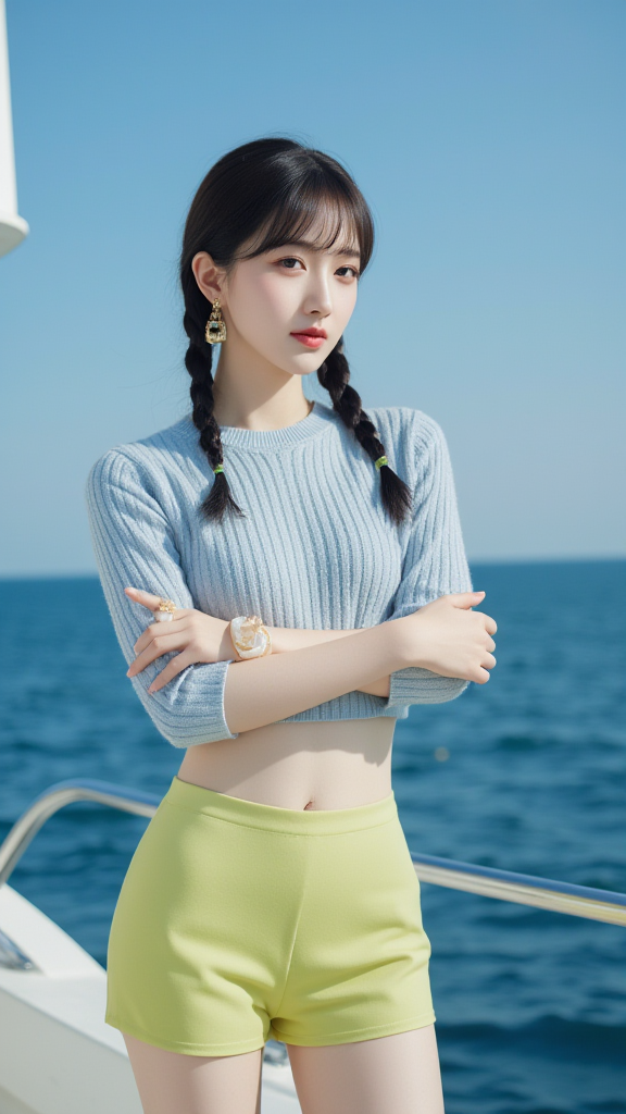 麻花辫子女孩