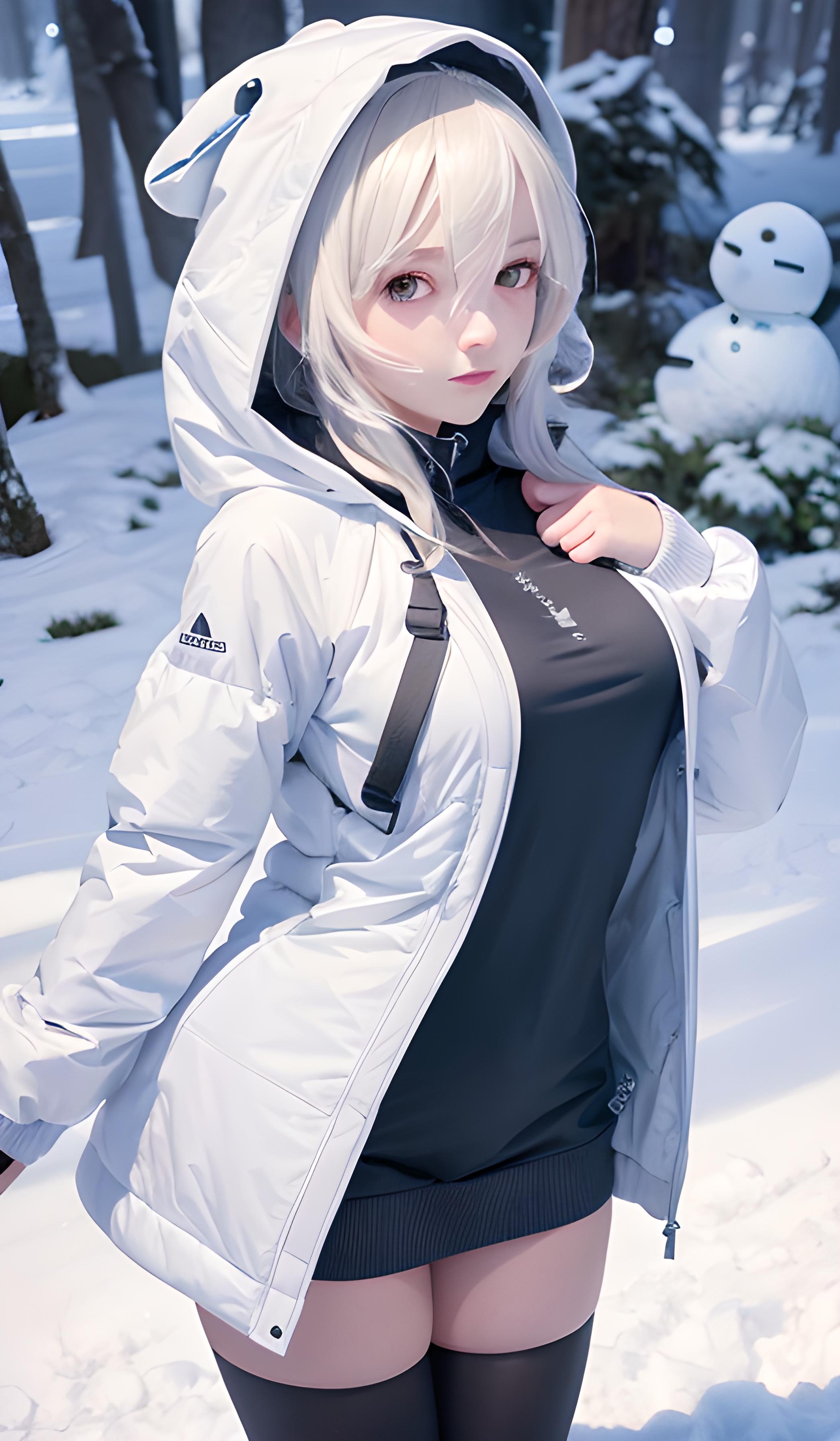 雪地少女