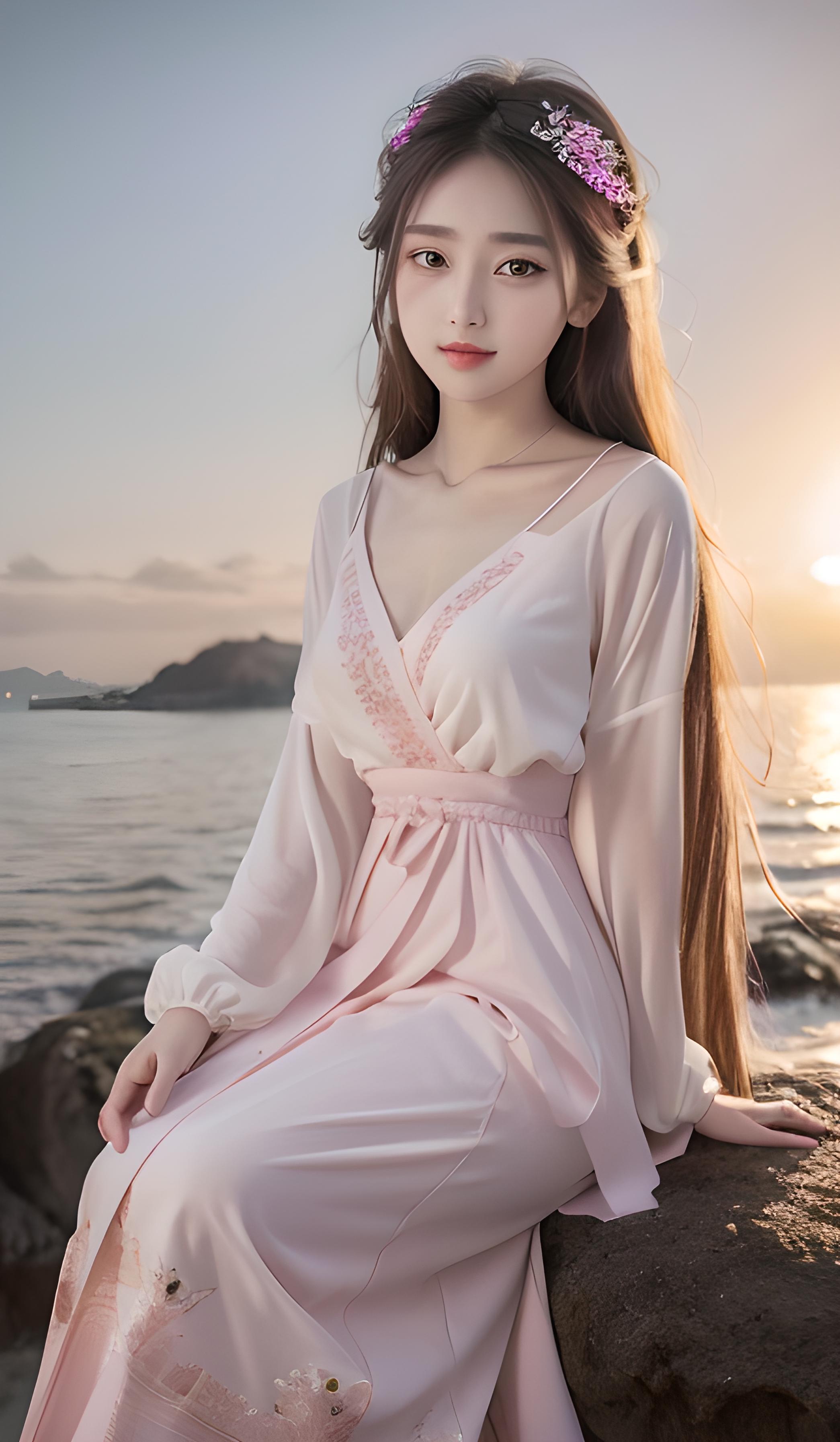 海边美女