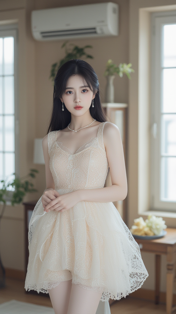 蕾丝连衣裙女孩