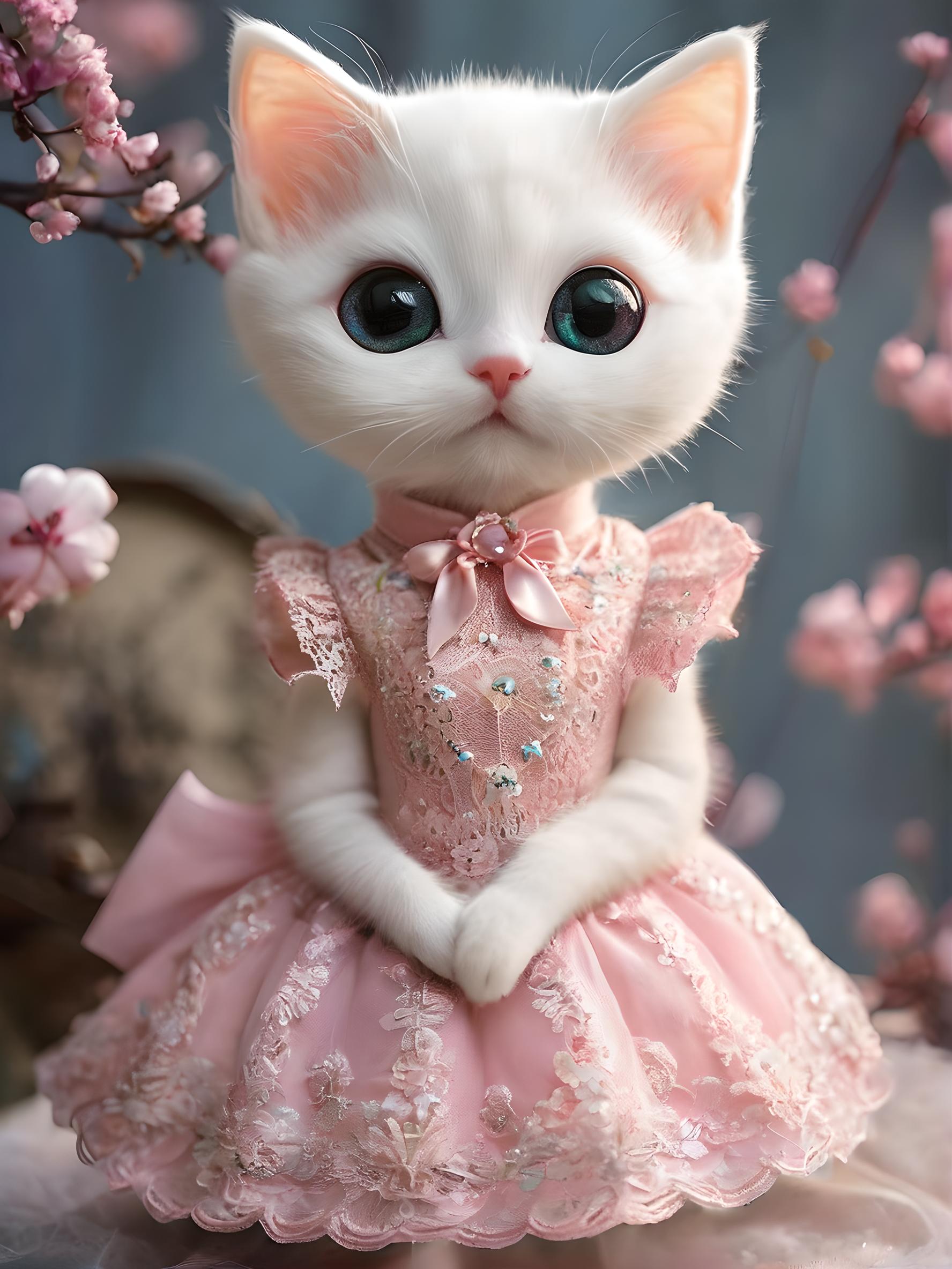 粉粉的小猫咪