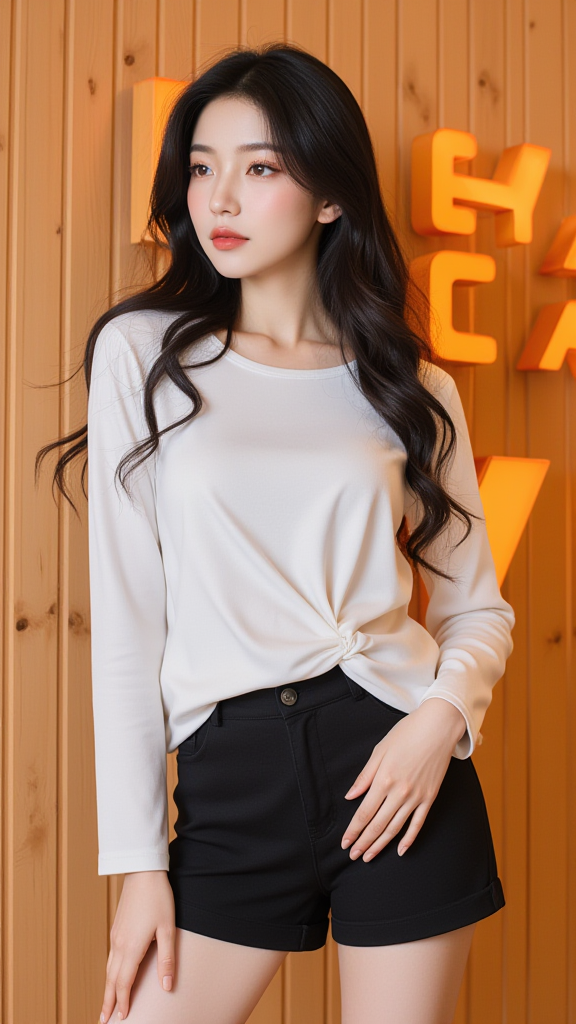 白色T恤女孩