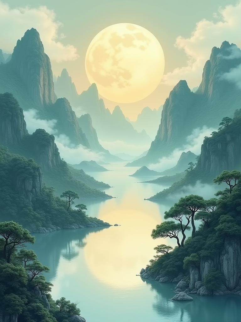 一个中秋节圆月