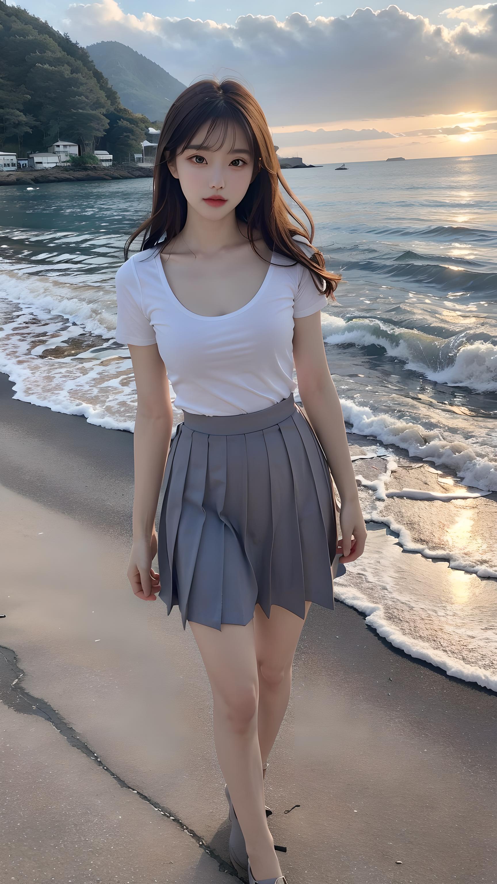 海边美女