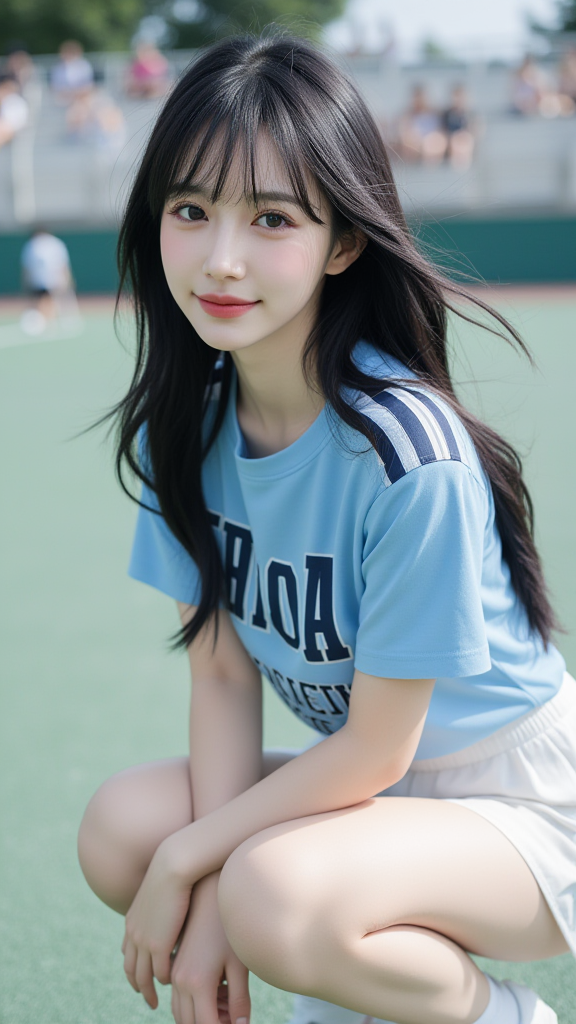 运动场上的女孩
