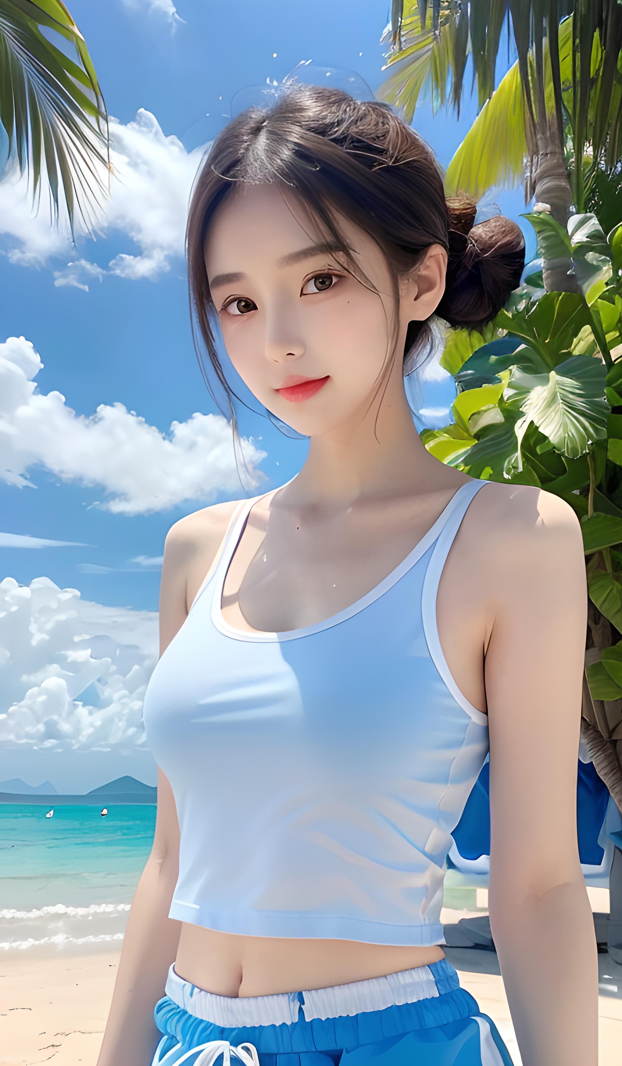 海边美女