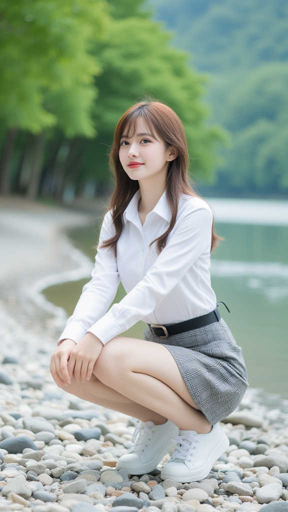 河边女孩