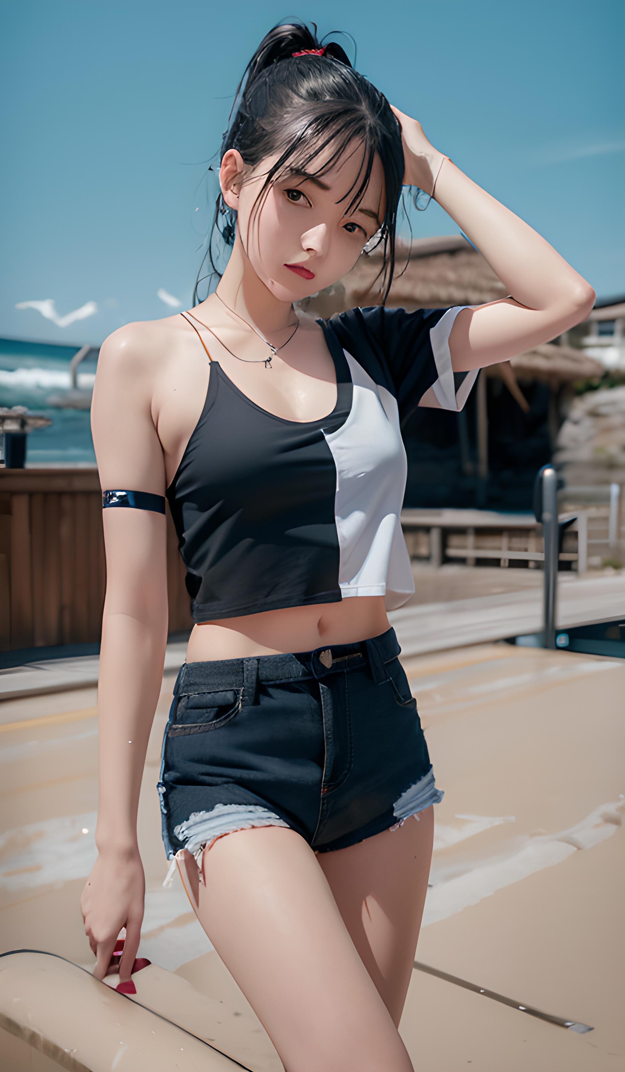 海边美女