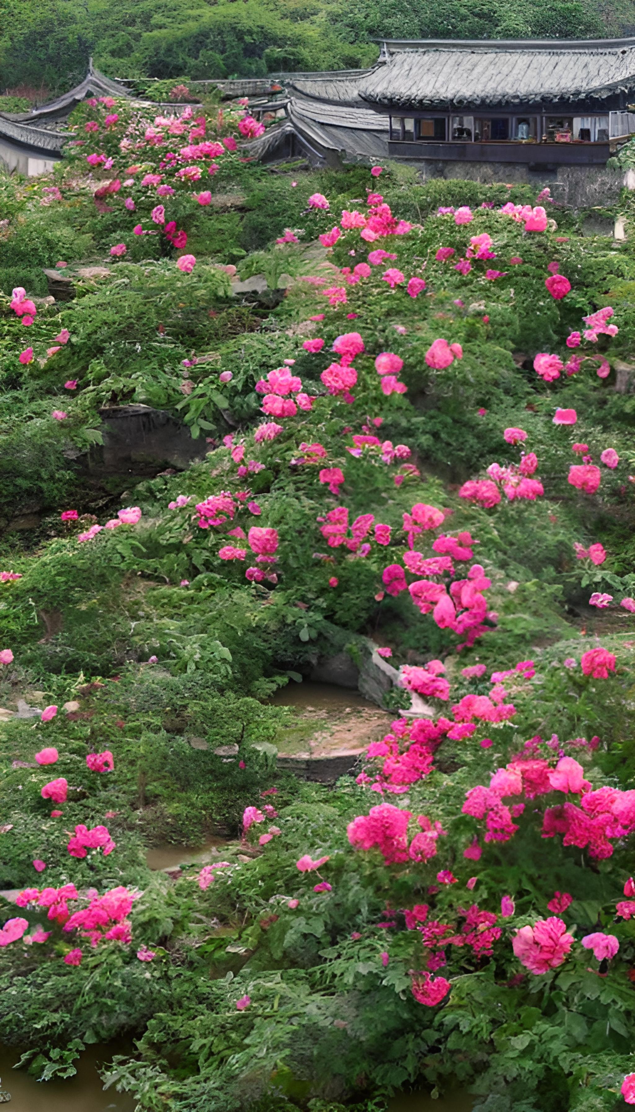 江南水乡葛仙村美丽的风景