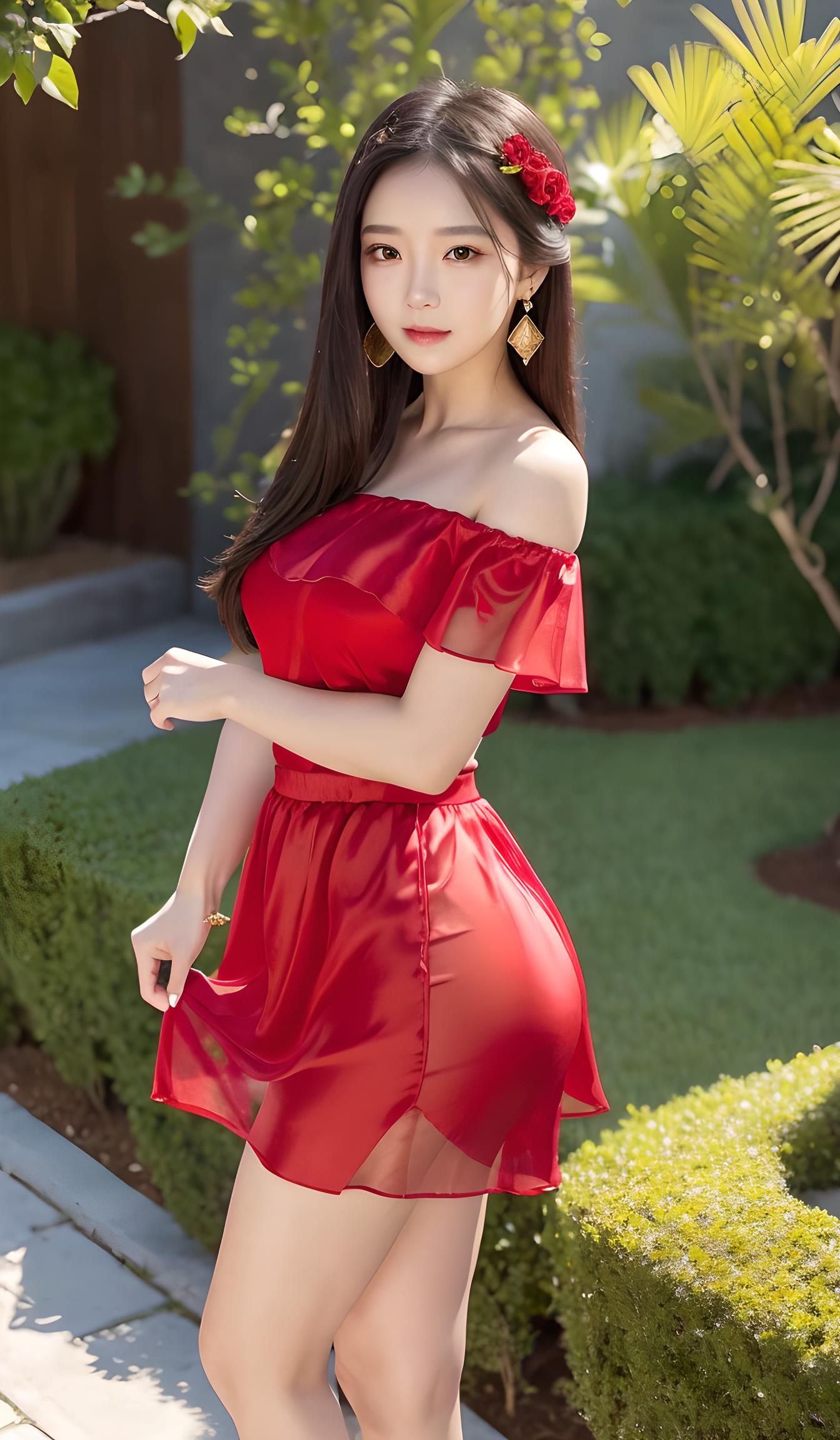 红裙女孩