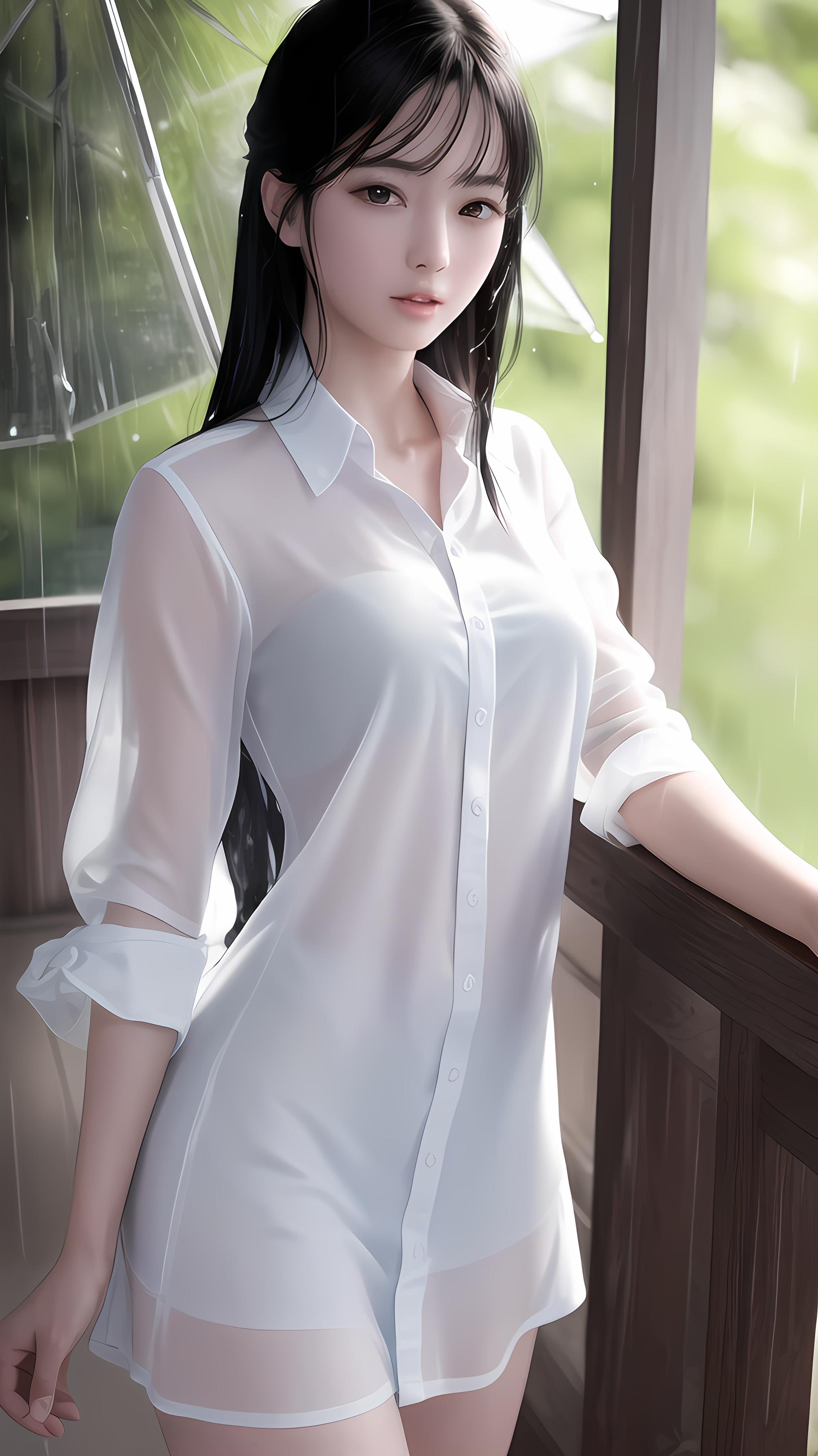 雨中女孩