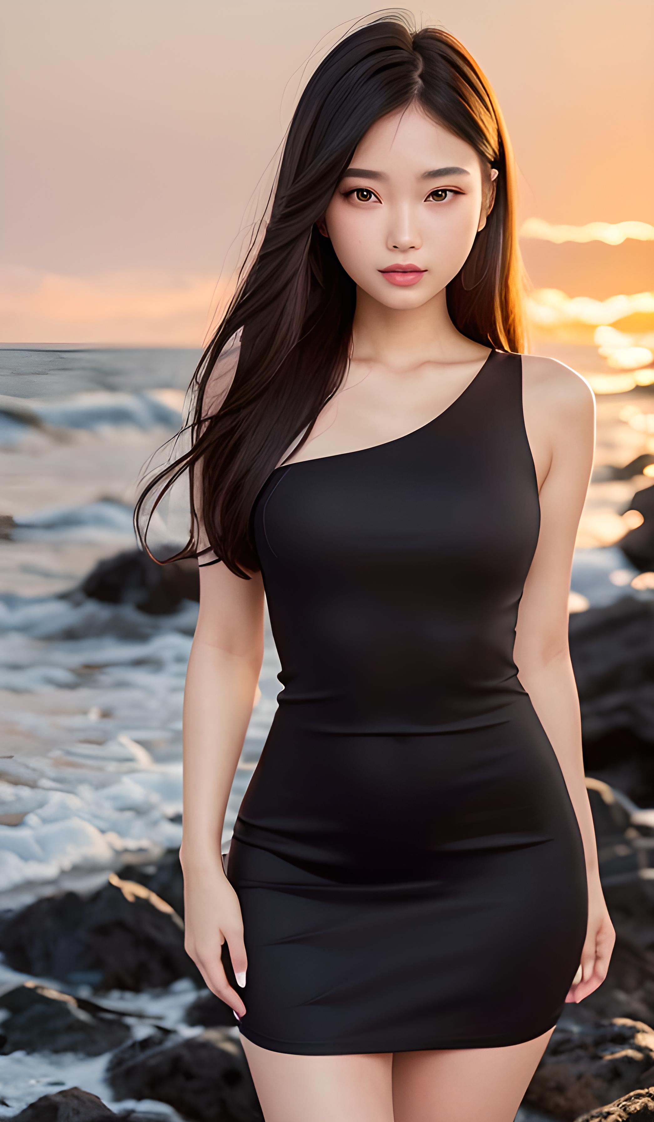 海边美女