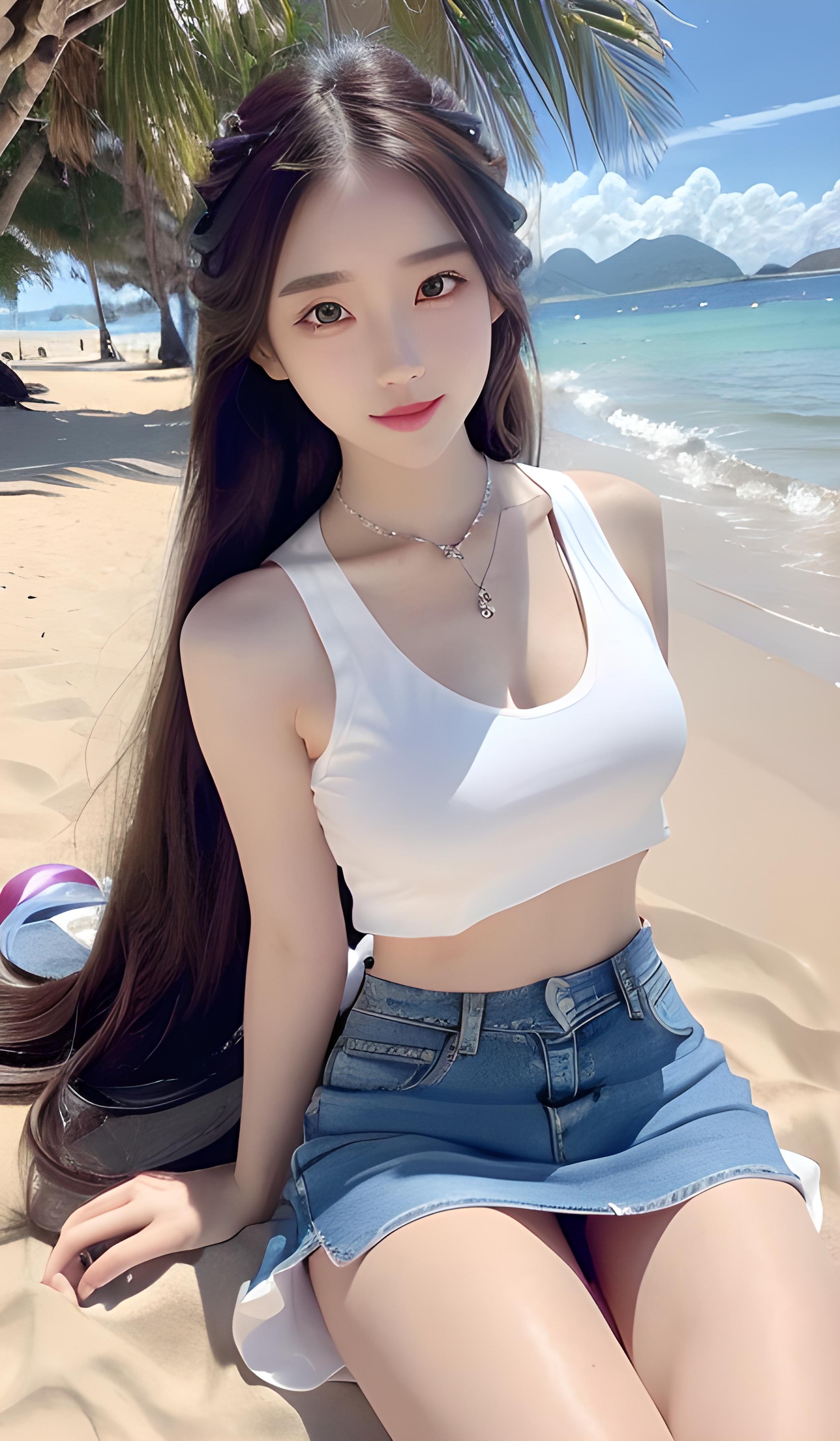 海边美女